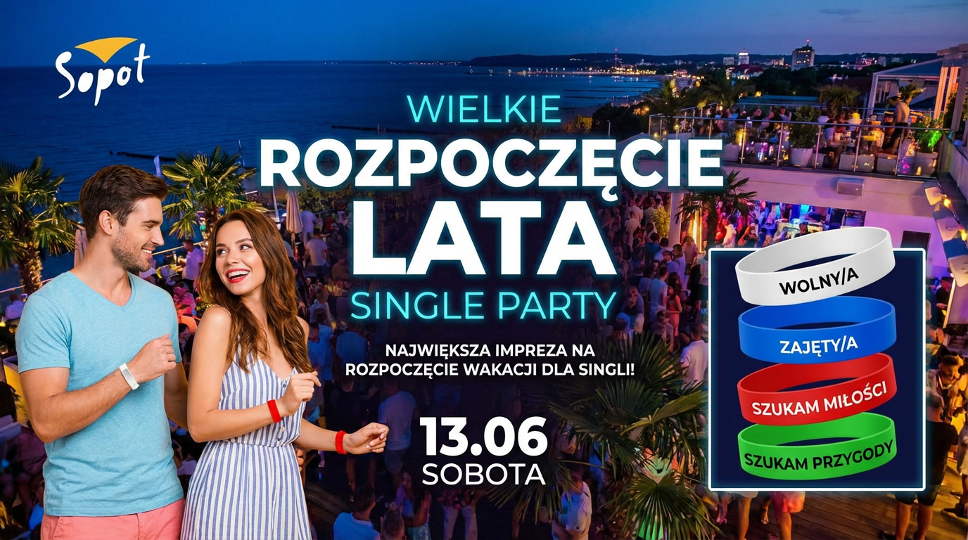 Grafika Rozpoczęcie Lata - Single Party w Sopot